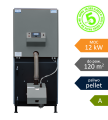 Kompaktowy piec na pellet 12kW, klasa 5, do 120m².