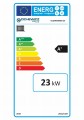 Etykieta energetyczna kotła Ecowarmer 24 z podajnikiem na ekogroszek, klasa energetyczna A+.